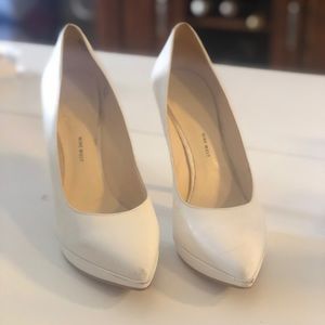 White HOT! Nine West Love Fury Heels
